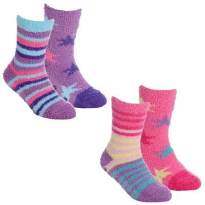 Image of Undercover 4 Pairs Girls Cosy Socks 43B829 Pink/Purple (1x Each) 6