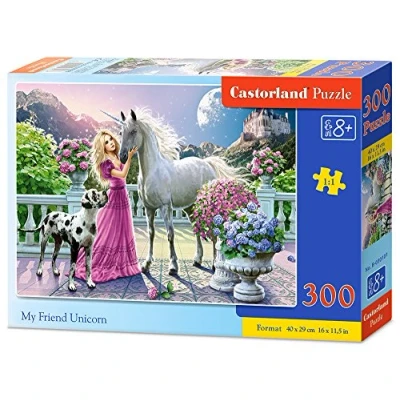Image of Castorland B 030088 Premium My Friend Unicorn Jigsaw Puzzle, 300 Pieces Set, Multi