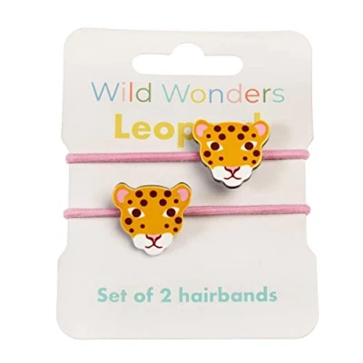 Image of Wild Wonders Leopard Hair Bands (set Of 2)
