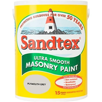 Image of Sandtex Retail Fine Textured Masonry Plymouth Grey 5 L