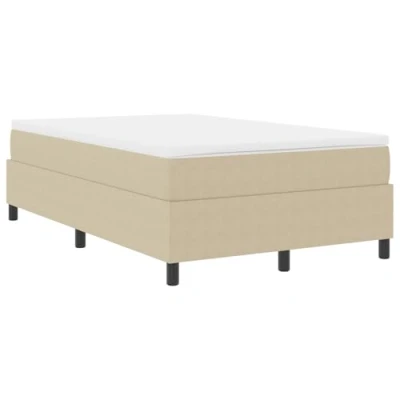 Image of vidaXL Box Spring Bed Small Double, Light Green Grey Corduroy Mattress Platform Frame, Engineered Wood