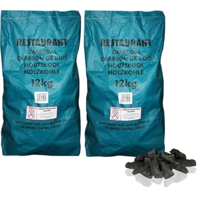 Image of The Charcoal Chef&#039;s 12KG X2 of Premium Grade Large Lumpwood Restaurant Cooking (140L)