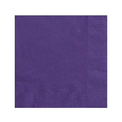 Image of Deep Purple Luncheon Napkins (16cm) 20 Count Premium Disposable for Parties and Events