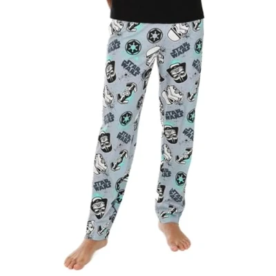 Image of Star Wars Mens Lounge Pants Cotton Grey Pyjama Bottoms (XX Large)