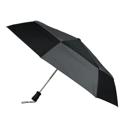 Image of Totes ECO BRELLA® Auto Open/Close Double Canopy Black/Charcoal