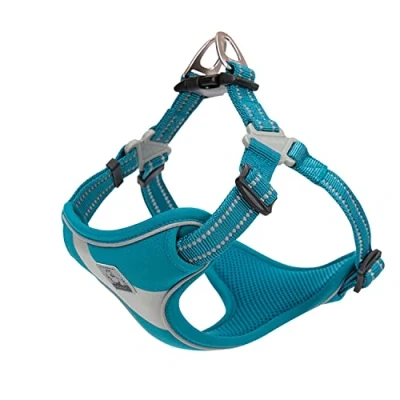Image of Dog Harness Safety Vest Step in Style Reflective Adjustable Comfortable TLH5991(Blue,M)