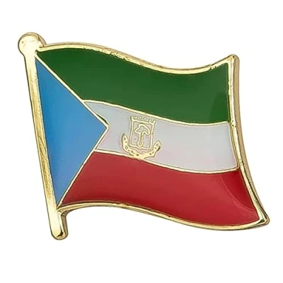 Image of Equatorial Guinea National Flag Metal Enamel Pin Badge Lapel