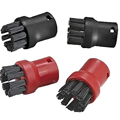 Image of SPARES2GO Hand Tool Nozzle Bristle Brushes compatible with Karcher SC1 SC2 SC3 SC4 SC5 Series Steam Cleaner (Pack of 4)