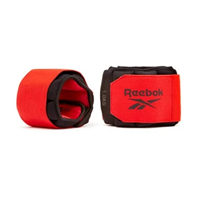 Image of Reebok Unisex&#039;s Flexlock Ankle Weights, Black, 1 kg