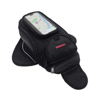 Image of Dracarys Motorcycle Tank Bag Oxford Saddle Black Motorbike with Bigger Window Strong Magnetic for Honda Yamaha Suzuki Kawasaki Harley