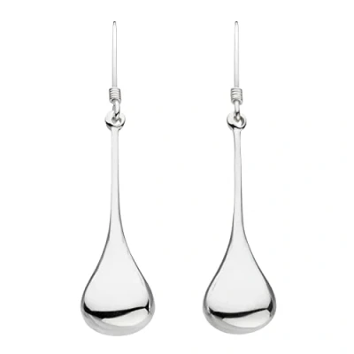 Image of Dew Sterling Silver Elongated Teardrop Earrings 6536HP