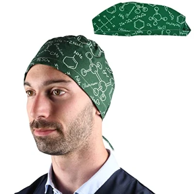 Image of GIMA Hood various patterns surgical caps made from 100% high quality pure poplin 40 cotton, absorbent, highly breathable, latex free and autoclavable at 134 C.