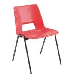 Image of Jemini Polypropylene Stacking Red Chair ECOPOLYRD