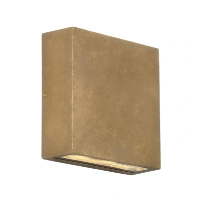 Image of Elis LED Outdoor Coastal Up Down Wall Light Solid Brass IP54