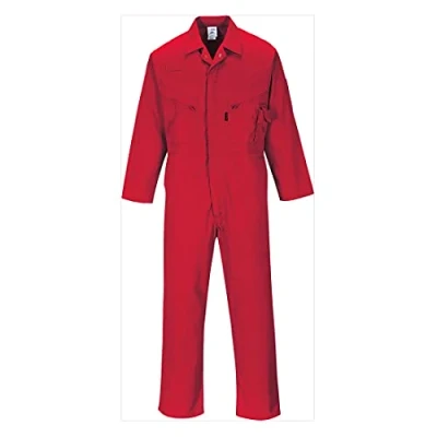 Image of Portwest C813 Men&#039;s Liverpool Lightweight Safety Coverall Boiler Suit Overalls Red, Large