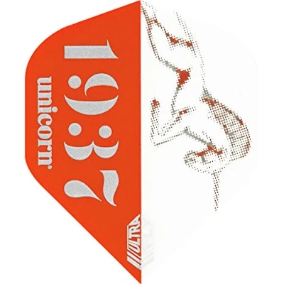 Image of Unicorn UltraFly Dart Flights Icon Red Design Big Wing Shape Ultra Durable 100 Micron Polyester PET