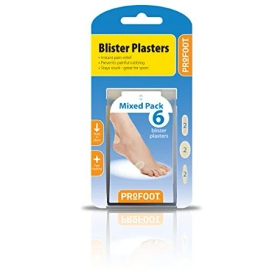 Image of Profoot Blister Plasters Mixed Ideal for Painful Blisters Prevents Rubbing Instant Pain Relief 6 per Pack (2 Pack)