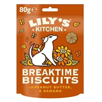Image of Lily&#039;s Kitchen Made with Natural Ingredients Breaktime Biscuits Dog Treats 80g