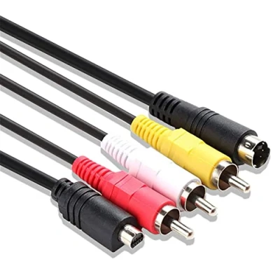 Image of Tobysome VMC 15FS Audio Video Cable,AV to RCA Cable Cord Wire Compatible with Sony Handycam Camcorder Camera DCR SR90/ DPP EX50/ HDR CX7/ FX7/ hc20 and Other Cameras 10 pin(1.5m)