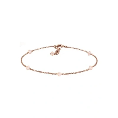 Image of Elli Anklet Crystals Rose Gold Plated 925 Sterling Silver