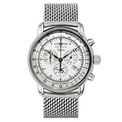 Image of Zeppelin Watch 100 Years Chronograph Alarm 7680, Multicoloured/Multicoloured, Standard Size, Bracelet