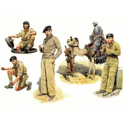 Image of Masterbox 1:35 Scale Commonwealth AFV Crew Assembly Parts