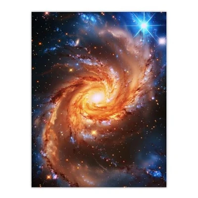 Image of Artery8 Spiral Galaxy Dust Cloud Stars Space Universe For Living Room Large Wall Art Poster Print Thick Paper 18X24 Inch