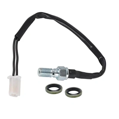 Image of For Motorcycle Hydraulic Brake Pressure M10x1.0 Universal Oil Hose Pump Reinforced Rear Light Switch Switch(#01 straight head)