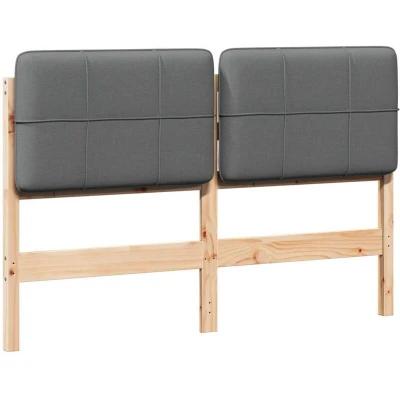 Image of vidaXL Upholstered Headboard Brown and Light Grey 150 cm