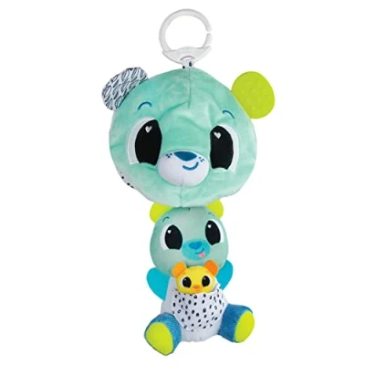 Image of Lamaze 3 in 1 Clip and Go Bear, Take Along Toy, Pram Pushchair Baby Toy for Babies with Colours Sounds, Development Boys Girls Aged 0 to 24 Months