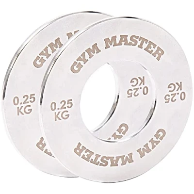 Image of GYM MASTER Pair of Olympic 2&quot; Fractional Change Weight Plates Precision Steel Discs