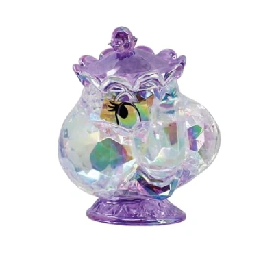 Image of Enesco FACETS Disney Beauty and The Beast Mrs. Potts Figurine, 2.84 Inch, Purple