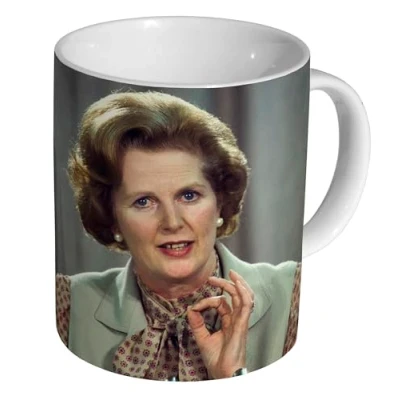 Image of Glades Margaret Thatcher Early 80&#039;s Colour Ceramic 11oz Tea Coffee Mug/Cup