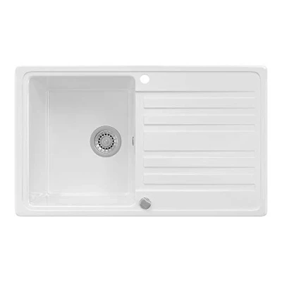 Image of Bergström Sink Valencia, White, 76 x 46 cm with Drying Place