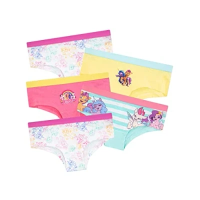 Image of My Little Pony Girls Knickers Pack of 5 Multicoloured 10 11 Years