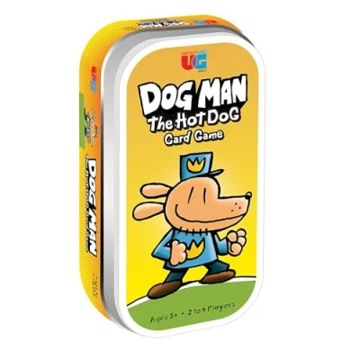 Image of University Games Dog Man The Hot Card Game 2 4 Players, Yellow, One Size,07011