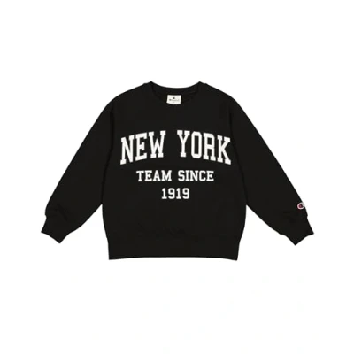Image of Champion Girl&#039;s Legacy Script Shop G (405044) Ultra Light Soft Compact Powerblend Fleece Crewneck &amp; Rib Cuffs Tracksuit, Black (KK001), 9 10 Years