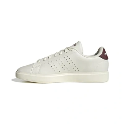 Image of adidas Men&#039;s Advantage 2.0 Shoes, White/Off White/Aurora Ruby, 6.5 UK