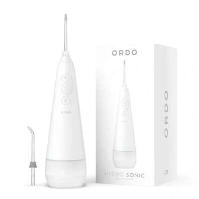 Image of Ordo Water Flossers for Teeth Cordless, IPX7 Waterproof Oral Irrigator, 3 Pressure Settings, Portable, Rechargeable Electric Flosser, Dental Professional Recommended White