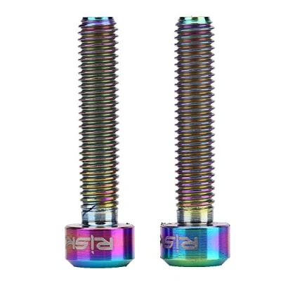 Image of Keenso Bike Brake Lever Screws, 2pcs M5x25 mm Titanium Alloy Screws for Mountain Bicycle, Cycling Bolts Accessories(Multi Color) Bicycles and Spare Parts