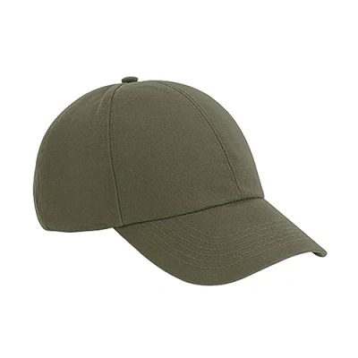 Image of Beechfield B54 Organic Cotton 6 Panel Cap Black