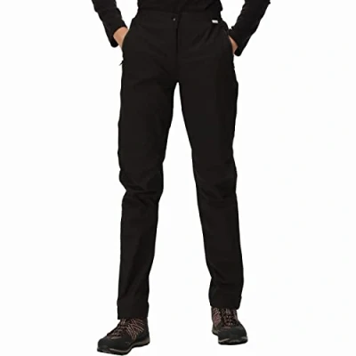 Image of Regatta Womens Highton Waterproof Walking Trousers M Black