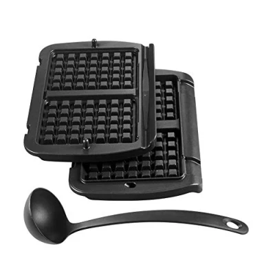 Image of Tefal XA7238 OptiGrill+ Go Plates, Aluminium, Black/White