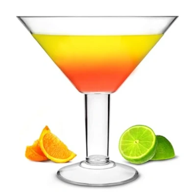 Image of bar@drinkstuff Grande Acrylic Martini Glass 73oz / 2ltr 25cm Oversized Plastic Cocktail Ideal for Centrepieces