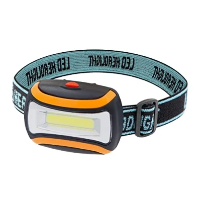 Image of Milestone Camping 70170 Ultra Bright Head Torch Light / Lightweight and Comfortable Perfect for Running, Walking, Camping, Reading, Hiking, DIY &amp; More Battery Operated