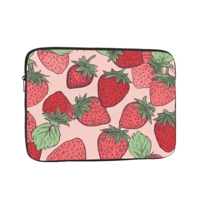 Image of Laptop Case Sleeve 13 inch Bag Shockproof Computer Carrying Cover Protective Strawberry Pattern Notebook