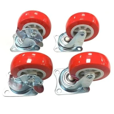 Image of Rolson 75mm Heavy Duty Swivel Castor Wheels 4 pack Max Load 200Kg