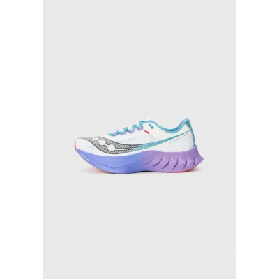 Image of Saucony Men&#039;s Endorphin Pro 4 Sneaker, White/Shadow, 10.5