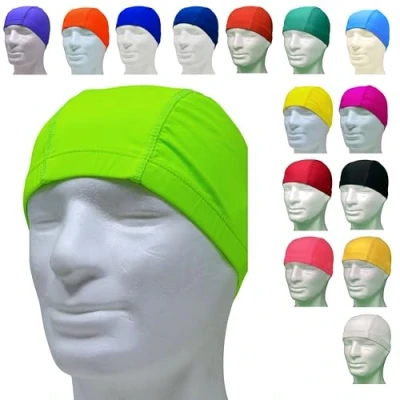 Image of AQASKIN Professional Swimming Caps in Hypoallergenic Lycra Latex Free Unisex Cap (Licra Neon Green, Pack of 1)