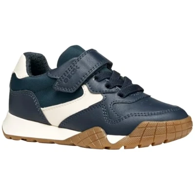 Image of Geox RANN Trainers for kids, Size: 10K, Navy/ ivory shoes